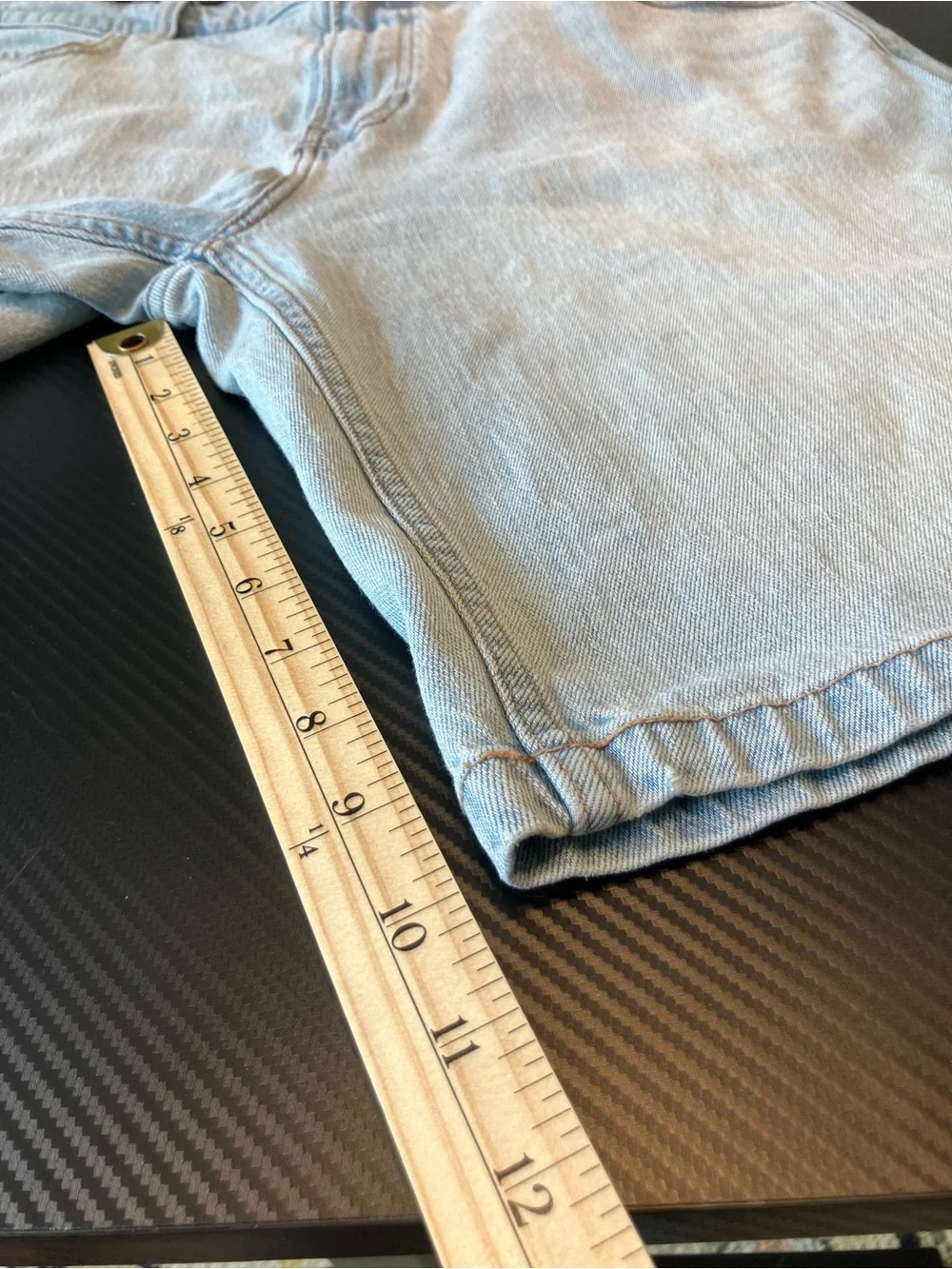 Hollister Light Blue Baggy Jean Shorts